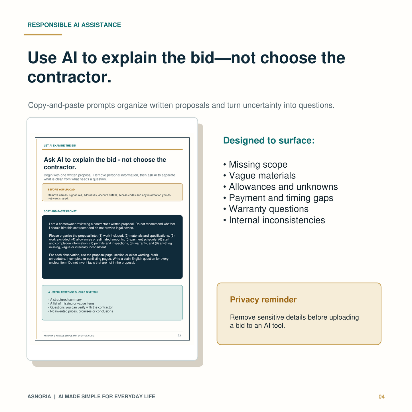 Before You Say Yes to the Contractor — Homeowner Decision Kit